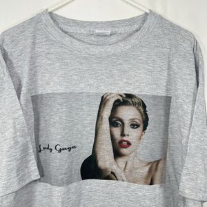 Lady Gaga T Shirt Size XXL 2XL Gray Short Sleeve  Vapor Apparel
